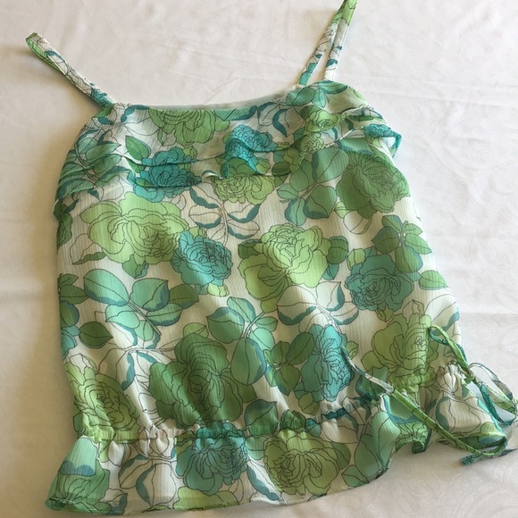 Loft Sleeveless Flower Top SzXS - Picture 4 of 7
